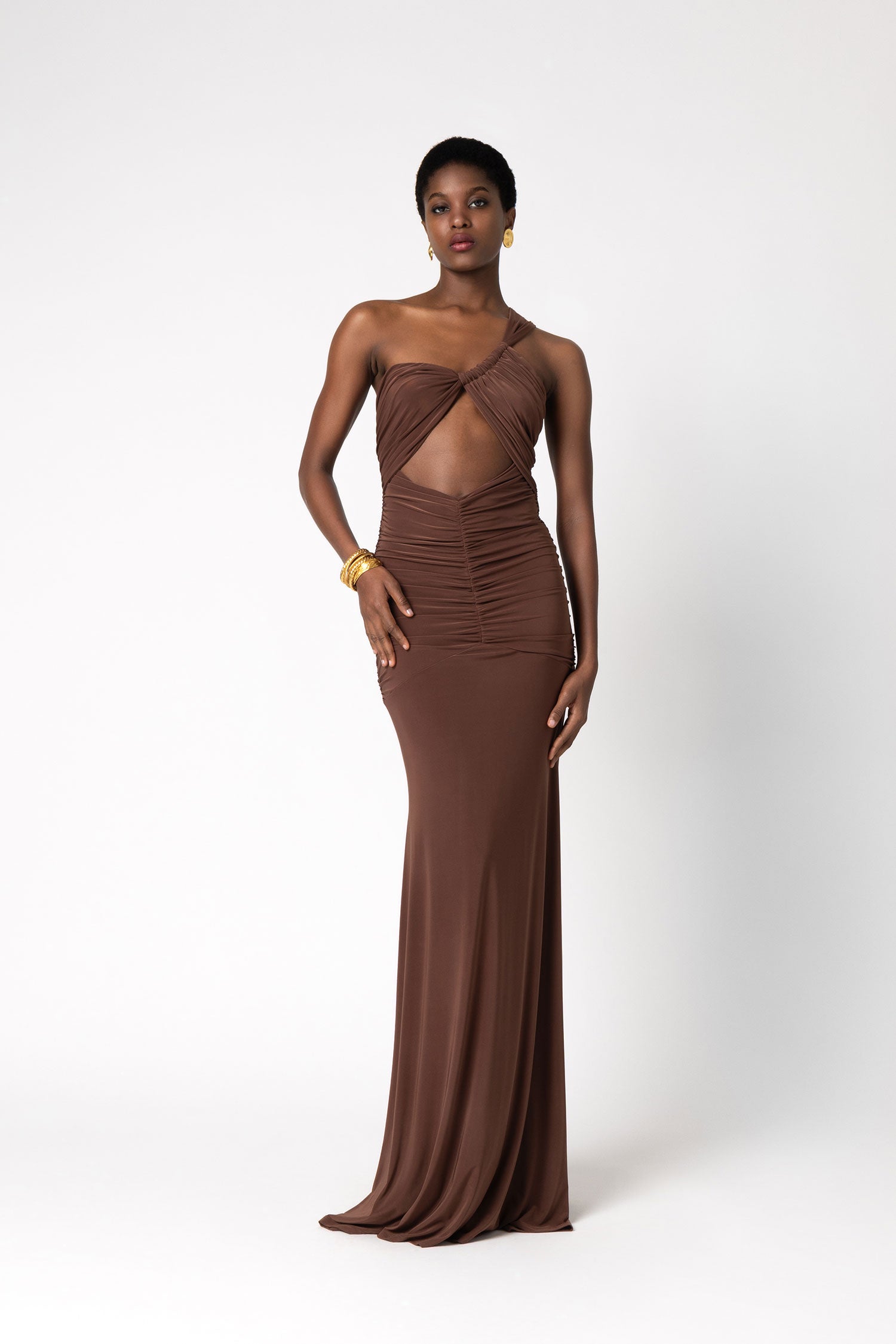 Hera Dress in Brown