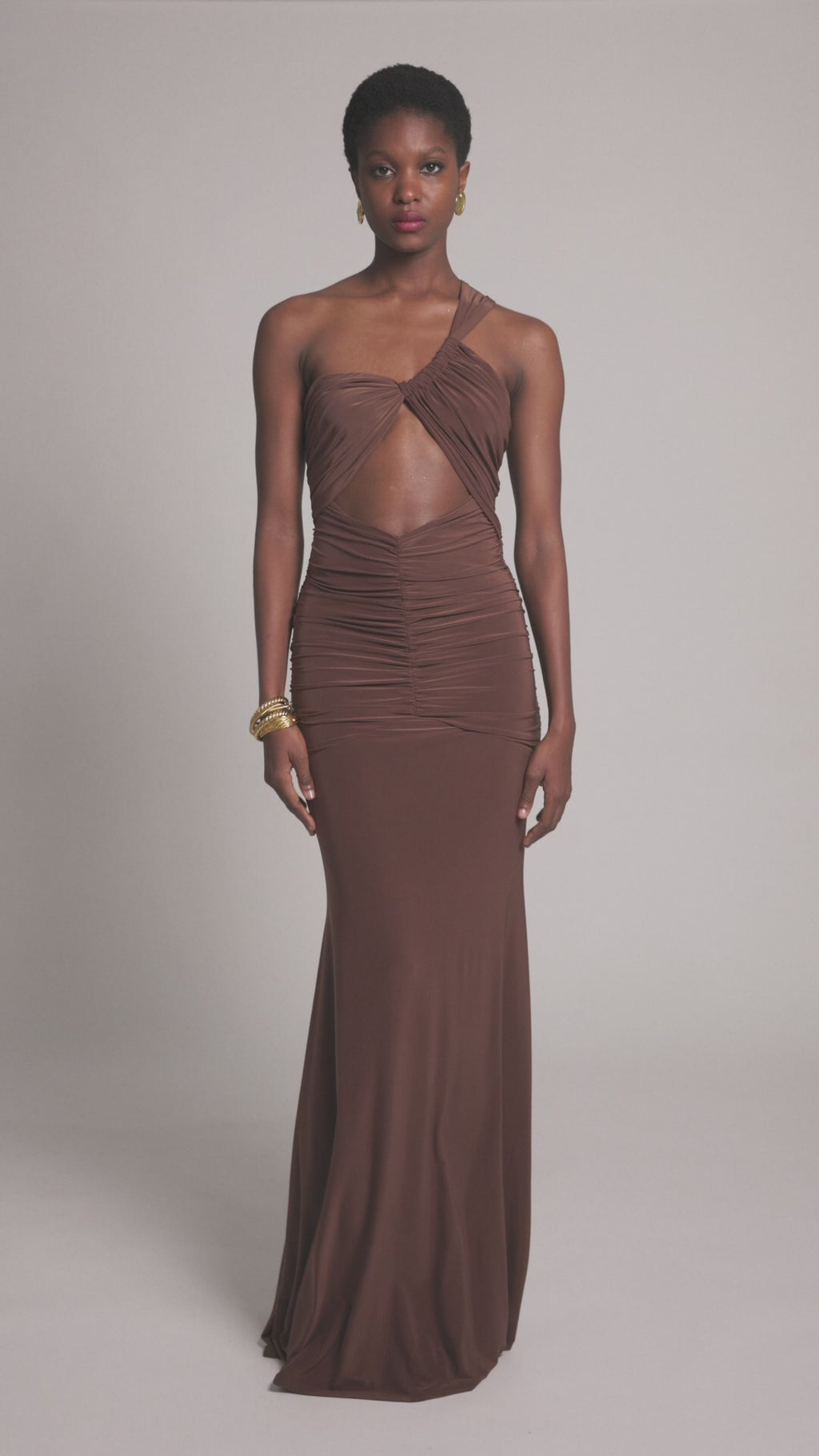 Hera Dress in Brown